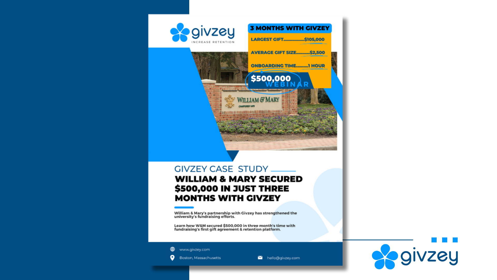 William & Mary Secure $500,000 with Givzey in 3 Months